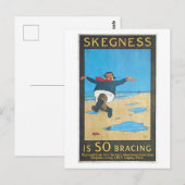 Skegness, England Vintage Travel Poster Briefkaart (Voorkant / Achterkant)