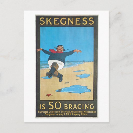Skegness, England Vintage Travel Poster Briefkaart (Voorkant)