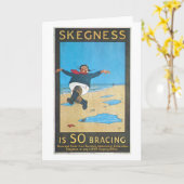 Skegness, England Vintage Travel Poster Kaart (Gele Bloem)