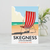 Skegness Lincolnshire strand poster Kaart (Staand voorkant)