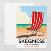 Skegness Lincolnshire strand poster Kaart (Voorkant / Achterkant)