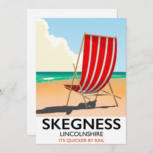 Skegness Lincolnshire strand poster Kaart (Voorkant / Achterkant)