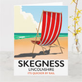 Skegness Lincolnshire strand poster Kaart (Gele Bloem)