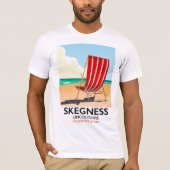 Skegness Lincolnshire strand poster T-shirt (Voorkant)