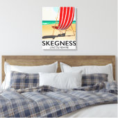 Skegness Lincolnshire strandposter Canvas Afdruk (Insitu (Slaapkamer))