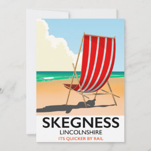 Skegness Lincolnshire strandposter Kaart