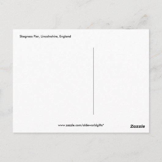 Skegness Pier, Lincolnshire, Engeland Briefkaart (Achterkant)