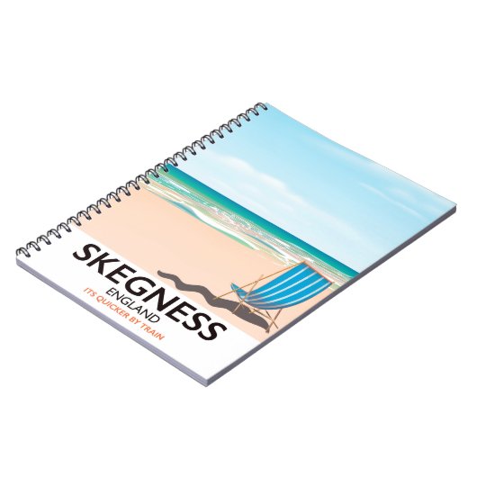 Skegness vintage trein reisposter. notitieboek (Linkerzijde)