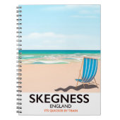 Skegness vintage trein reisposter. notitieboek (Voorkant)