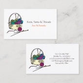 Skein Crochet Yarn Knitting Craft Business Visitekaartje (Voorkant / Achterkant)