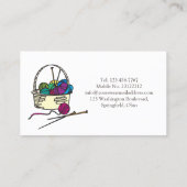 Skein Crochet Yarn Knitting Craft Business Visitekaartje (Achterkant)