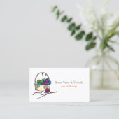 Skein Crochet Yarn Knitting Craft Business Visitekaartje (Staand voorkant)