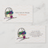 Skein Crochet Yarn Knitting Craft Business Visitekaartje (Voorkant / Achterkant)