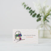 Skein Crochet Yarn Knitting Craft Business Visitekaartje (Staand voorkant)