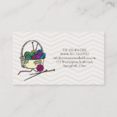 Skein Crochet Yarn Knitting Craft Business Visitekaartje (Achterkant)