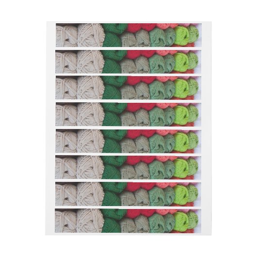 Skeins van garen omwikkelbaar adreslabel (Vel)