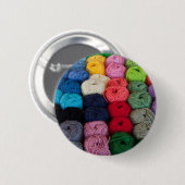 Skeins van garen ronde button 5,7 cm (Voorkant /achterkant)