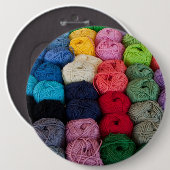 Skeins van garen ronde button 6,0 cm (Voorkant /achterkant)