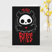 Skelanimals Diego T This Bites Rode Halloween Spok Kaart (Gele Bloem)