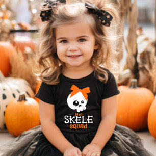 Skele Squad Bow Sinaasappel Halloween Family Match
