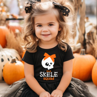 Skele Squad Bow Sinaasappel Halloween Family Match
