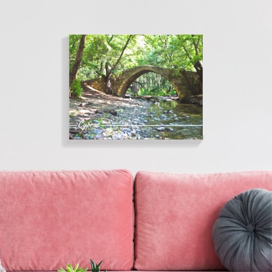 Skelefos middeleeuwse brug op Cyprus Canvas Afdruk (Insitu (Woonkamer))