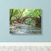 Skelefos middeleeuwse brug op Cyprus Canvas Afdruk (Insitu (Houten vloer))
