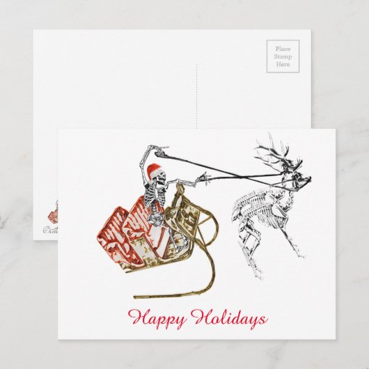 SkeleSanta Feestdagenkaart (Voorkant / Achterkant)