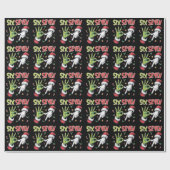 Skelet 6 7 Kerstmis Zes Zeven Meme Kerstmis Cadeaupapier (Vlak)