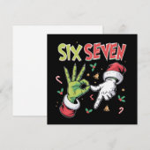 Skelet 6 7 Kerstmis Zes Zeven Meme Kerstmis Feestdagenkaart (Voorkant / Achterkant)