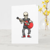 Skelet aan muziek met gitaar kaart (Gele Bloem)