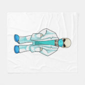 Skelet als Doctor met gezichtsmasker Fleece Deken (Voorkant (Horizontaal))