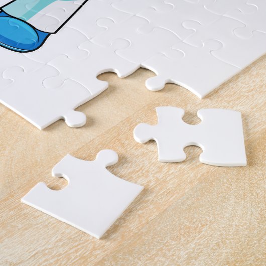 Skelet als Doctor met gezichtsmasker Legpuzzel (Zijkant)