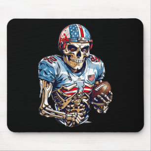 Skelet Amerikaanse Football Speler Halloween Graph Muismat