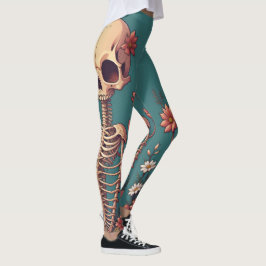 Skelet Art Halloween Schedel Ribcage Grateful Dead Leggings