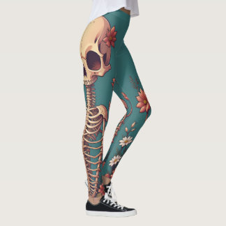 Skelet Art Halloween Schedel Ribcage Grateful Dead Leggings
