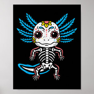 Skelet Axolotl Halloween Kostuum Jongens Tieners M Poster