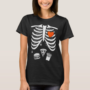 Skelet Baby Zwanger Röntgen Ribbenkast Voor Herfst T-shirt
