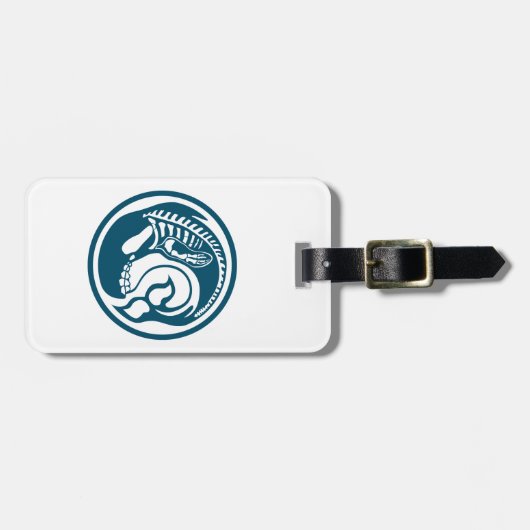 skelet bagagelabel (Voorkant horizontaal)