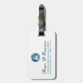 skelet bagagelabel (Achterkant verticaal)