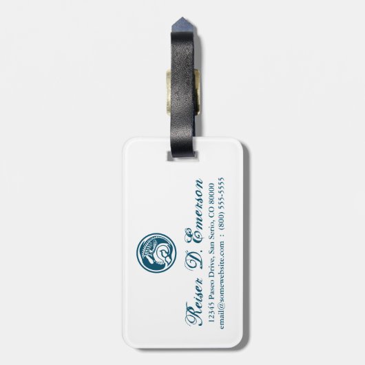 skelet bagagelabel (Achterkant verticaal)