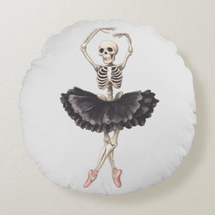 Skelet Balletdanseres – Griezelige Gratie Ontmoet  Rond Kussen