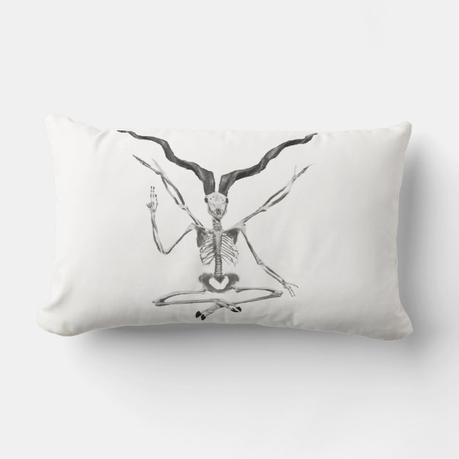 Skelet Baphomet Kussen (Voorkant)