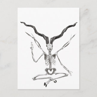 Skelet Baphomet Plaat Briefkaart