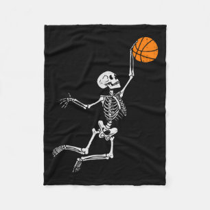 Skelet Basketbal Halloween Kostuum Heren Jongens T Fleece Deken