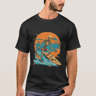  skelet Beach surfer T-shirt