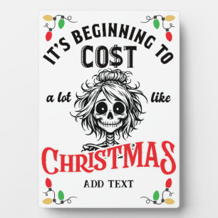 Skelet begint veel te kosten als Kerstmis Fotoplaat