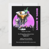 Skelet begraafplaats schedel cocktail vol maan hor kaart (Voorkant)