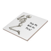 Skelet Bidden Halloween Tegel Tegeltje (Zijkant)