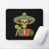 Skelet bier cinco de mayo feest  muismat (Met muis)
